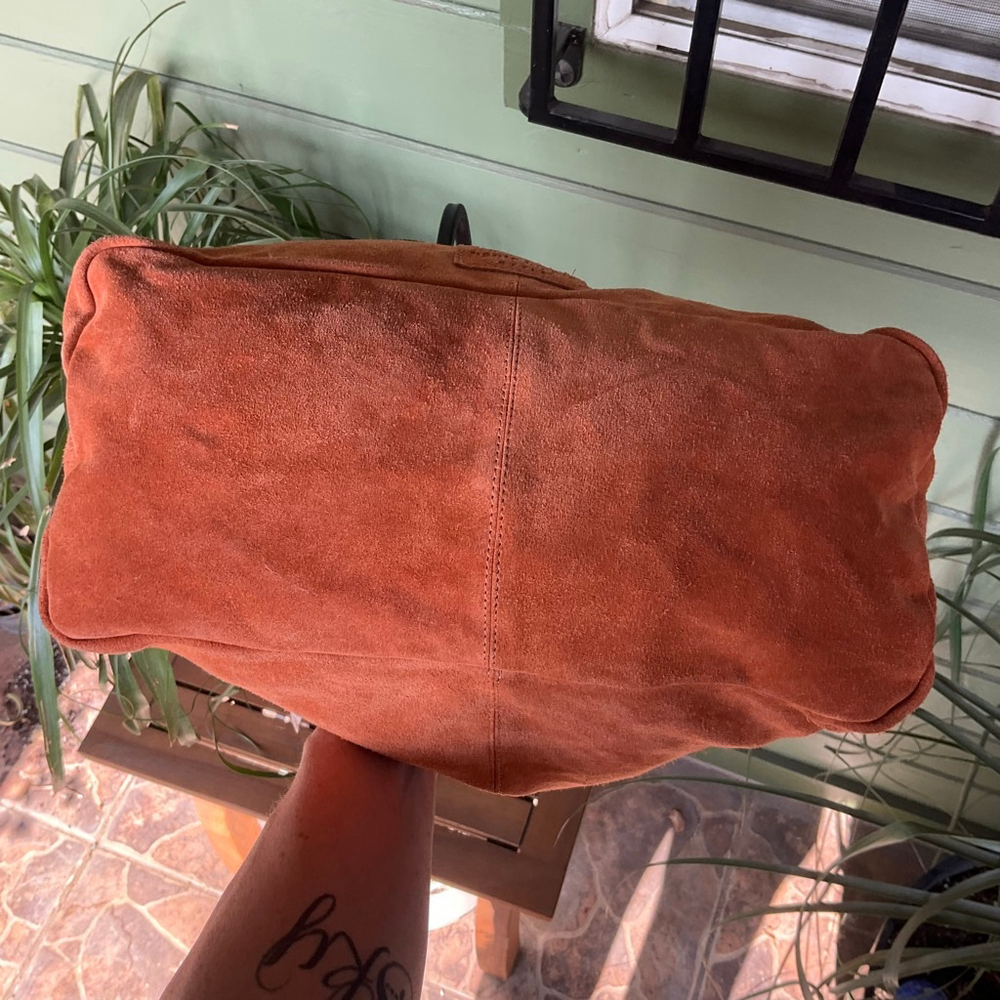 Haute Hippie Orange Suede Hobo Bag with Scarf NWT - Picture 9 of 12